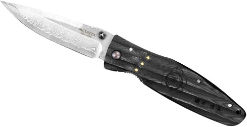 Mcusta Sengoku Black Micarta Nóż Damascus