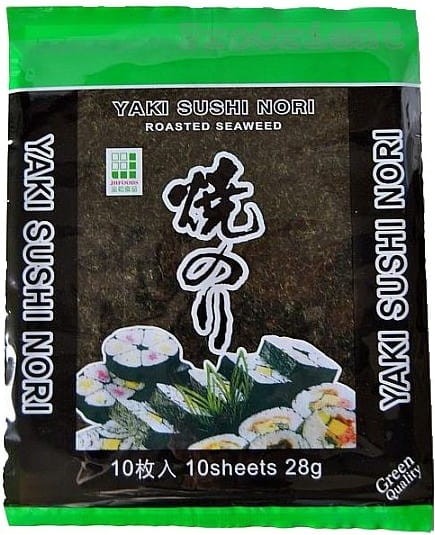 Wodorosty Glony Algi Nori Green 10 Sztuk JHFOODS