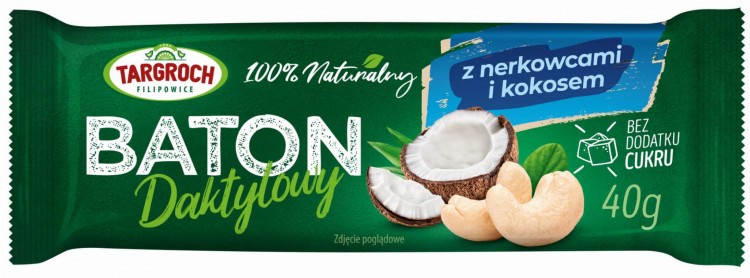 Baton Daktylowy z Nerkowcami i Kokosem 40g TARGROCH