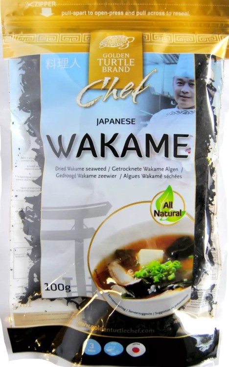 Wodorosty Glony Wakame Cięte 100g GOLDEN TURTLE BRAND