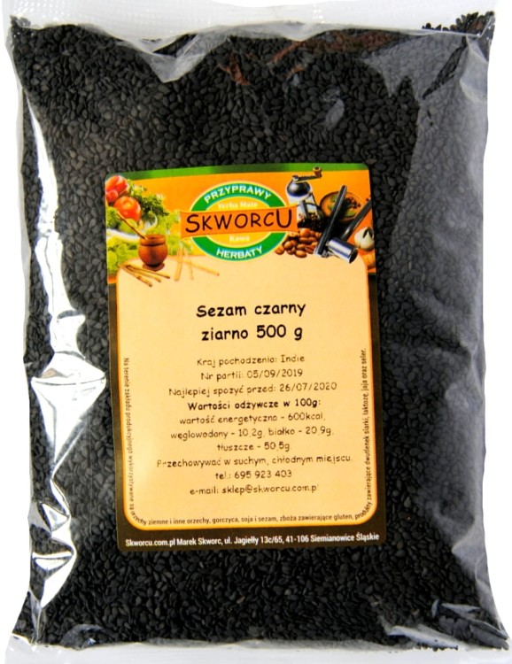 Sezam Czarny 500g SKWORCU