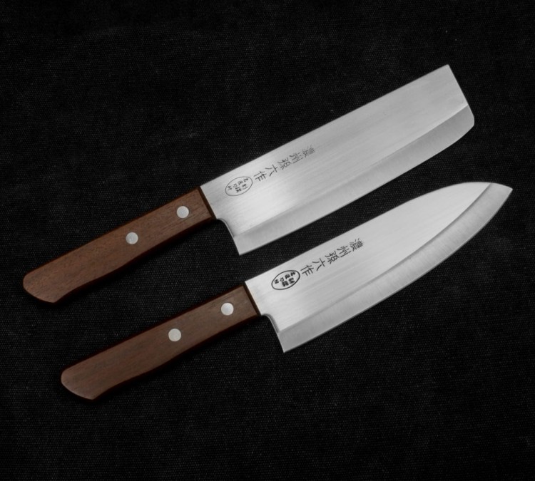 Satake Tomoko Zestaw Nóż Santoku 17cm i Nakiri 16cm