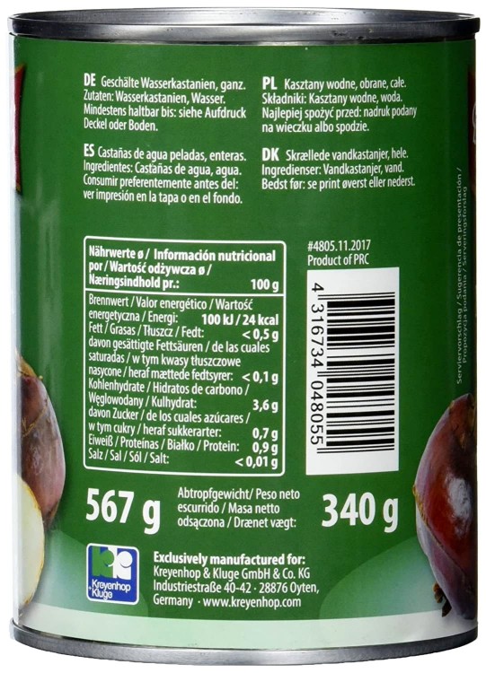 Kasztany Wodne Jadalne 540g DIAMOND