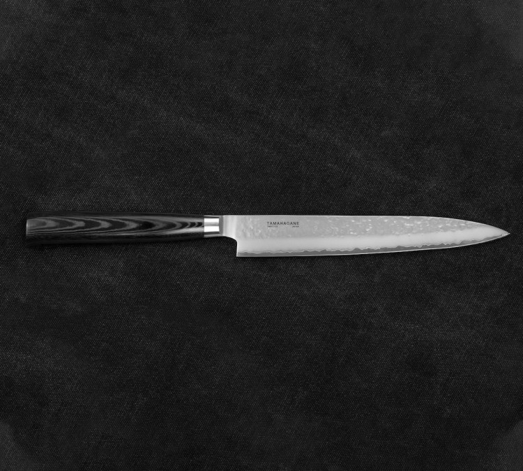 Tamahagane Tsubame Black Nóż Sashimi 21cm