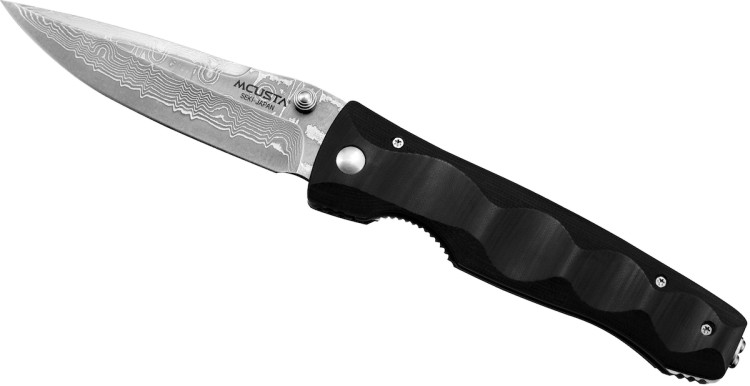 Mcusta Elite Black Micarta Nóż Damascus
