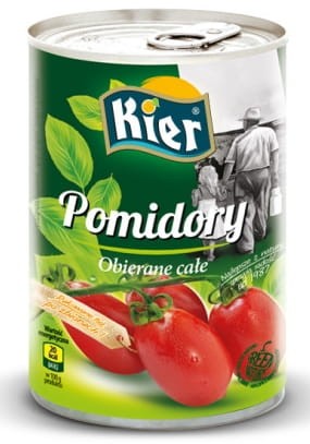Pomidory Obrane Całe Włoskie 400g KIER