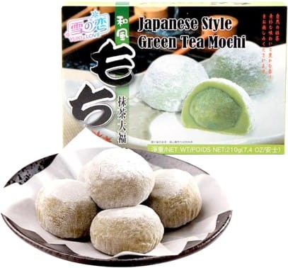 Ciastka Ciasteczka Ryżowe Mochi Zielona Herbata 210g YUKI & LOVE