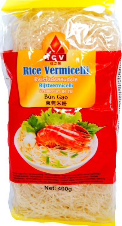 Makaron Ryżowy Vermicelli Porcjowany 400g ICV BRAND