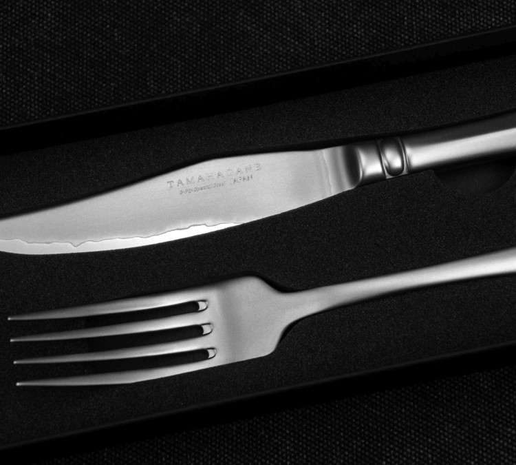 Tamahagane Zestaw Nóż + Widelec Do Steków SS-003