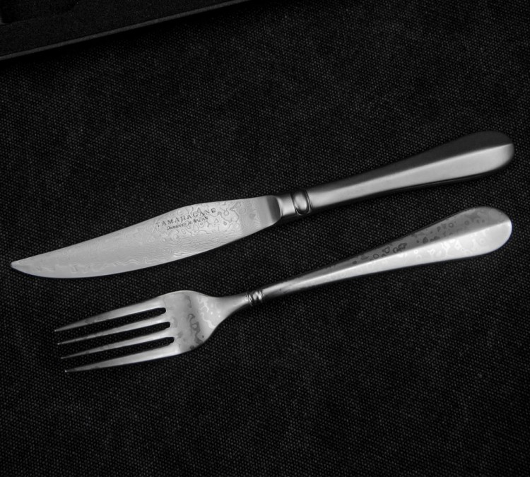 Tamahagane Zestaw Nóż + Widelec Do Steków KS003