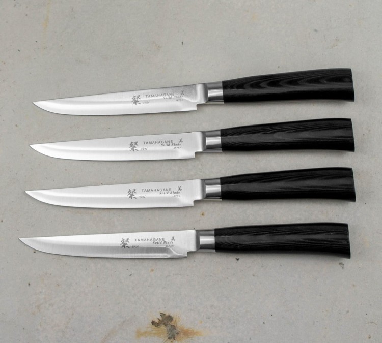Tamahagane San Black Zestaw 4 Noży Do Steków SNM-4123
