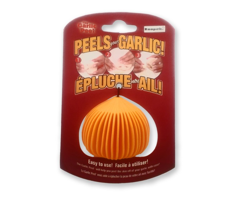 Silikonowy Obierak Do Czosnku Pomarańczowy KOOPEH