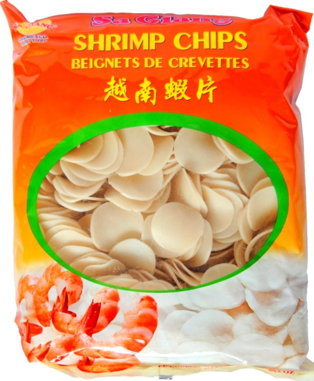 Chipsy Prażynki Shrimp Krewetkowe Do Smażenia 1000g SA GIANG