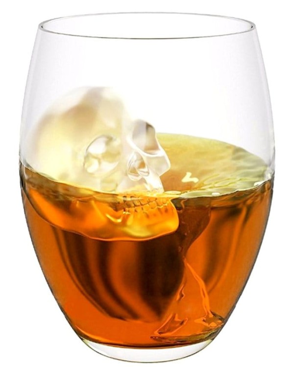 Silikonowa Foremka Forma Na 4 Duże Lodowe Czaszki