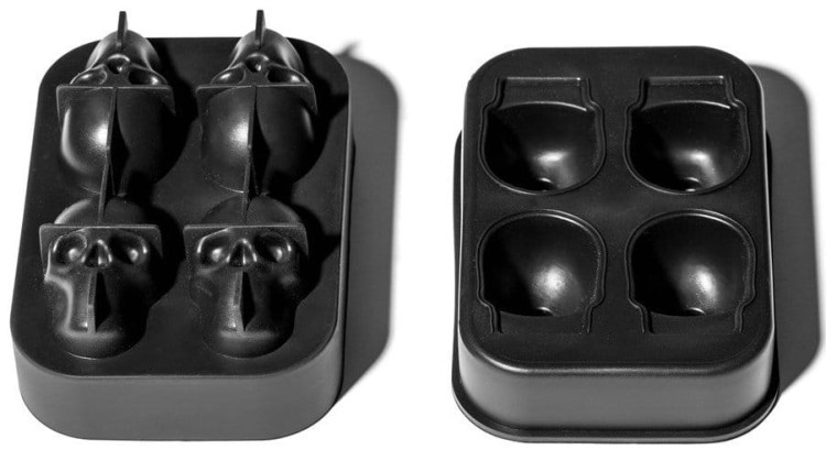 Silikonowa Foremka Forma Na 4 Duże Lodowe Czaszki