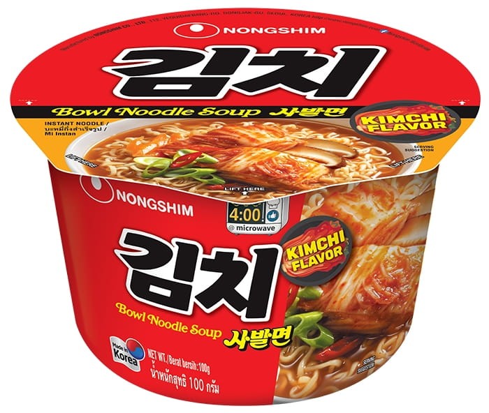 Koreańska Zupka Instant Błyskawiczna w Miseczce KimChi 100g NONGSHIM