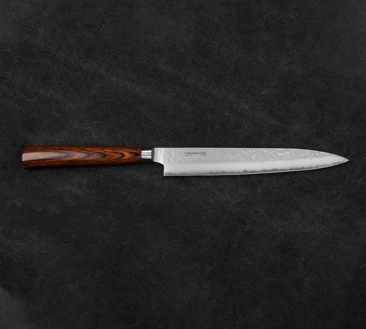 Tamahagane Tsubame Brown Nóż Sashimi 21cm
