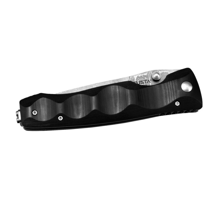 Mcusta Elite Black Micarta Nóż Damascus