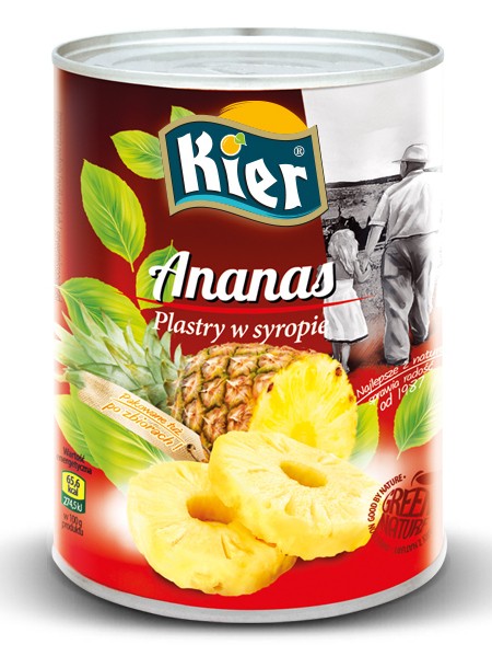 Ananas Kawałki w Lekkim Syropie 565g KIER