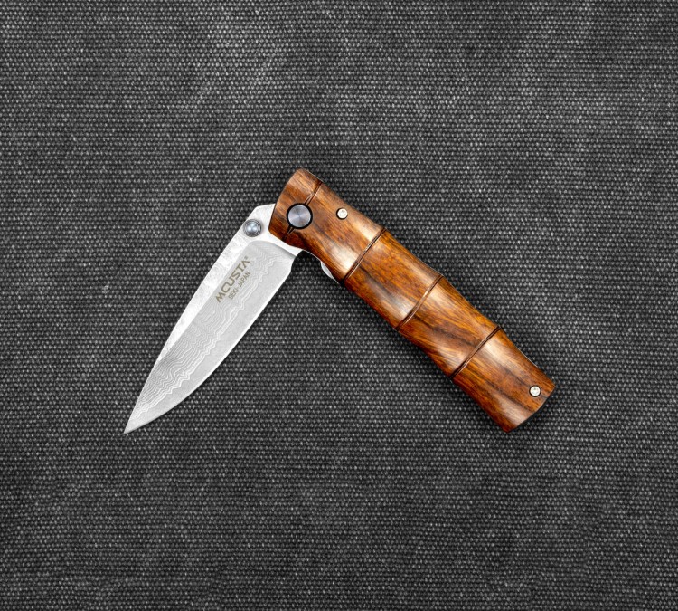 Mcusta Shinra Emotion Iron Wood Nóż Damascus