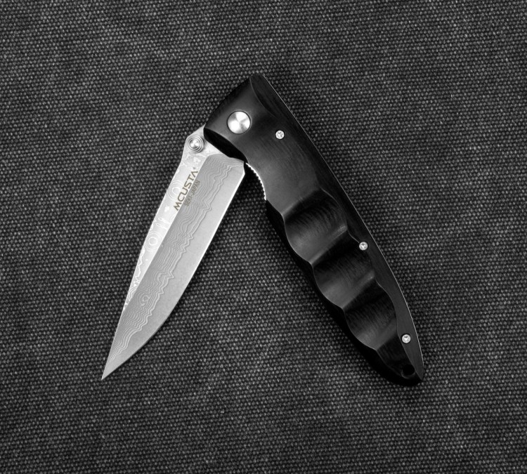 Mcusta Classic Wave Black Pakka Nóż Damascus