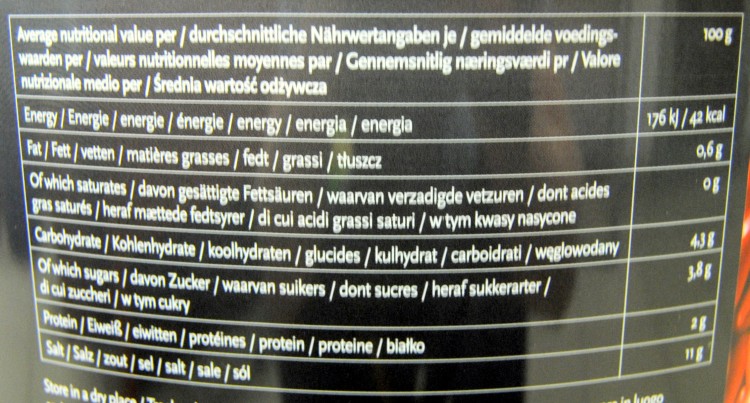 Sos Sambal Oelek 10kg Wartości Energetyczne