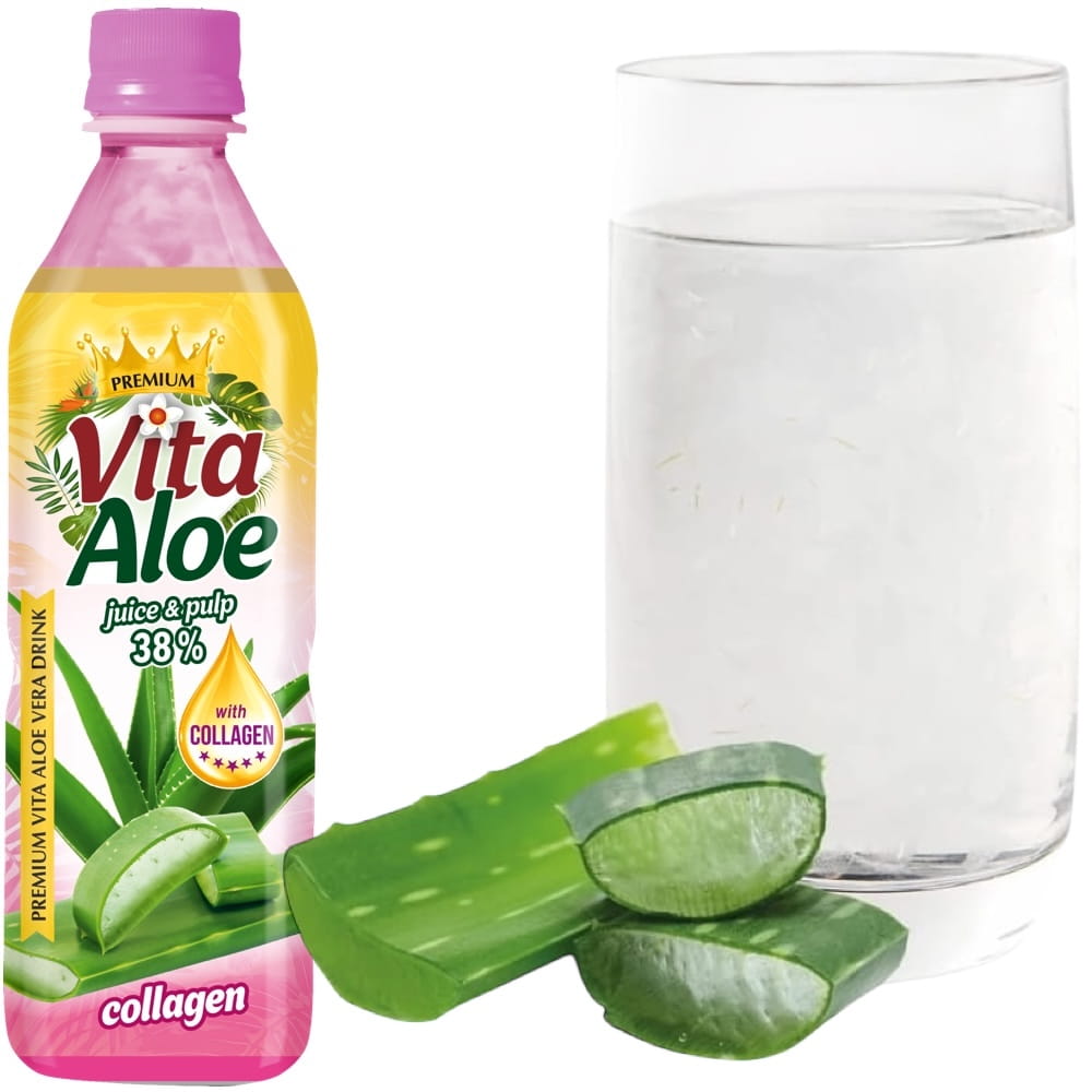 Napj Aloesowy Aloe Vera z Naturalnymi Czsteczkami Miszu COLLAGEN 500ml  VITA ALOE